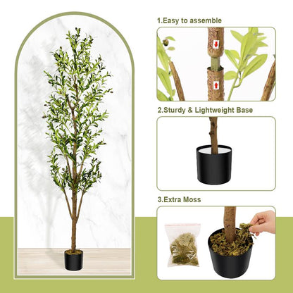 Lifelike Olive Tree Decor