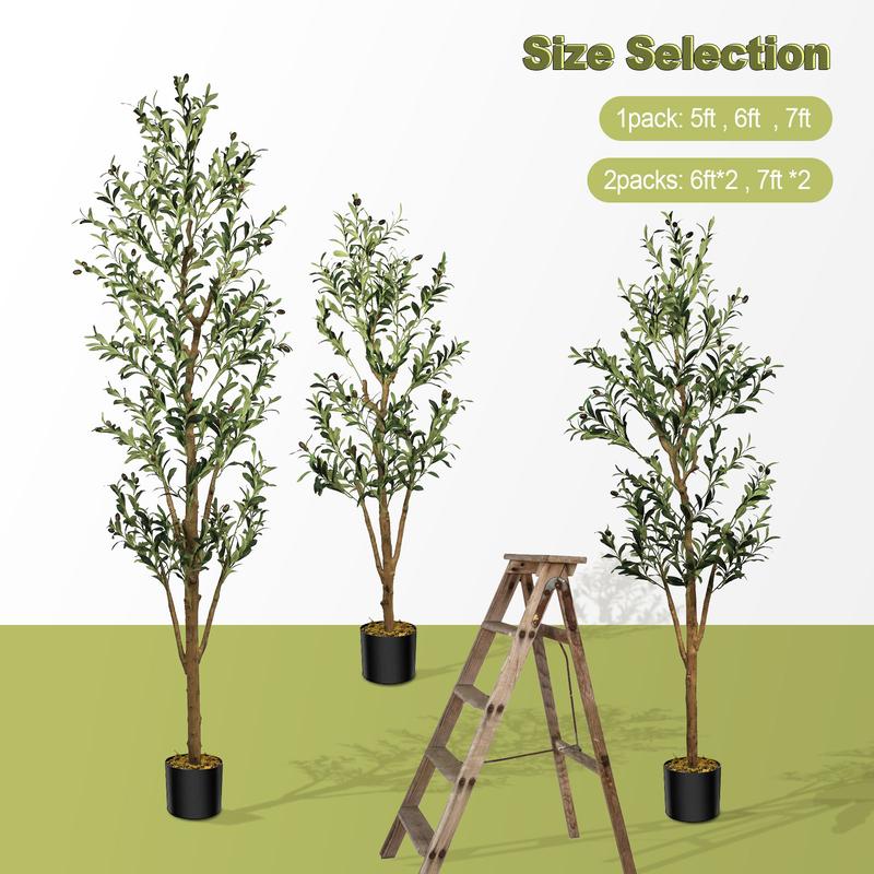 Lifelike Olive Tree Decor