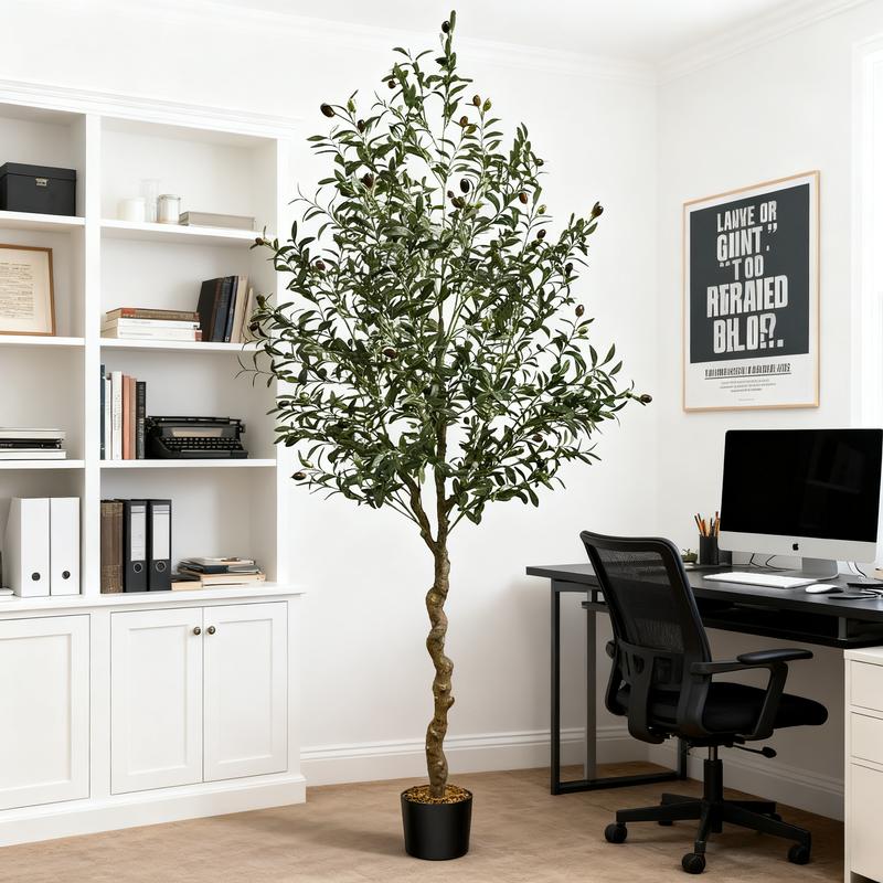 Lifelike Olive Tree Decor