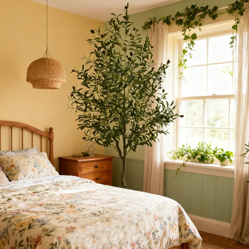 Lifelike Olive Tree Decor
