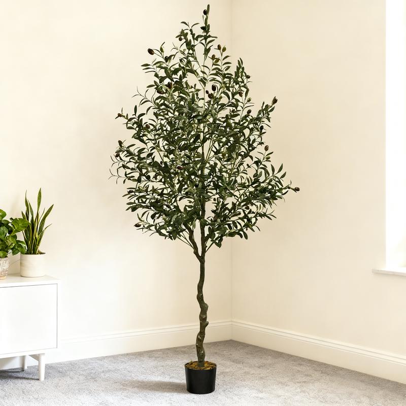 Lifelike Olive Tree Decor